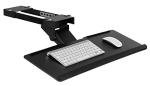 Mount-It! Under Desk Keyboard Tray Slide Out, Height Adjustable Keyboard Mount with Wrist Support, 26" Wide Large Platform, Tilt and Swivel for Office and Home, Black