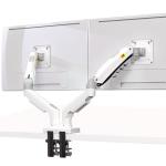 NB North Bayou Dual Monitor Desk Mount Stand Full Motion Swivel Computer Monitor Arm for Two Screens 17-27 Inch with 4.4~19.8lbs Load Capacity for Each Display F160-W