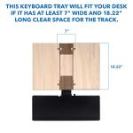 Mount-It! Under Desk Keyboard Tray Slide Out, Height Adjustable Keyboard Mount with Wrist Support, 26" Wide Large Platform, Tilt and Swivel for Office and Home, Black