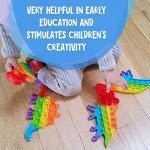 Dinosaur Pop Fidget Toys Set, Silicone Rainbow Dinosaur Popper Fidget Set for Children, Sensory Squeeze Toys Stress Reliever Tool for Kids Adult ADHD T-Rex 4 Pack