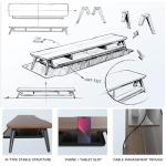 Fenge Dual Monitor Stand, Monitor Stands Riser for 2 monitors, 42.5 Inch Wood Desk Shelf with Storage Organizer and Cable Management for Office Desk Accessories