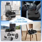 CJACSOC Seat Cushion, Extra Large Memory Foam Cushion for Office Chair Cushions, Ergonomic Cushions Pad Pillow for Pressure Relief Sciatica & Pain Relief for Long Sitting