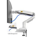 NB North Bayou Dual Monitor Desk Mount Stand Full Motion Swivel Computer Monitor Arm for Two Screens 17-27 Inch with 4.4~19.8lbs Load Capacity for Each Display F160-W