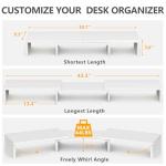 Dual Monitor Stand Riser and Desktop Organizer