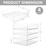 Clear Stackable Desk Organizer for Office Essentials