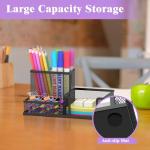 SUPEASY Black Desk Organizer with 3 Compartments