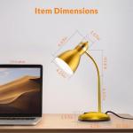 LEPOWER Adjustable Goose Neck Metal Desk Lamp