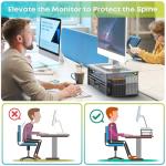 2-Tier Monitor Stand with Drawer and Pencil Holders