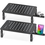 Adjustable Dual Monitor Stand with Star Mesh Design