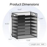 7-Tier Mesh Desk Paper Organizer with Handle
