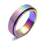 Colorful Fidget Spinner Ring for Women Size 8