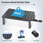 Adjustable Dual Monitor Stand with Star Mesh Design