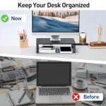 Adjustable Dual Monitor Stand with Star Mesh Design