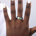 Colorful Fidget Spinner Ring for Women Size 8