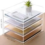 Acrylic Stackable Letter Tray - 4-Pack Organizer