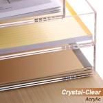 Acrylic Stackable Letter Tray - 4-Pack Organizer