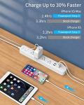 15ft Braided Surge Protector with USB Ports
