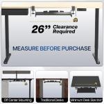 VIVO Under Desk Small Keyboard Tray with Clamp