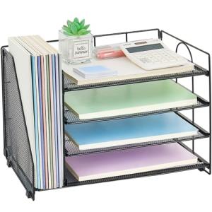 OPNICE 4-Tier Paper and Magazine Organizer
