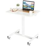 SageNest Adjustable Mobile Standing Desk - White