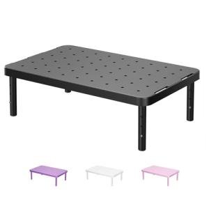 WALI Adjustable Monitor Stand with Under-Desk Storage