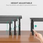 WALI Adjustable Monitor Stand with Under-Desk Storage