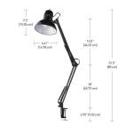 Globe Electric 32" Swing-Arm Clamp-On Desk Lamp