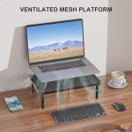 WALI Adjustable Monitor Stand with Under-Desk Storage