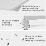SageNest Adjustable Mobile Standing Desk - White