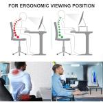 WALI Adjustable Monitor Stand with Under-Desk Storage