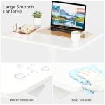 SageNest Adjustable Mobile Standing Desk - White