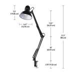 Globe Electric 32" Swing-Arm Clamp-On Desk Lamp