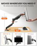 ErGear Adjustable Single Monitor Arm for 13-34 Inch Screens