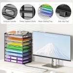 Cawukege 9 Tier Black Paper Organizer with Handle