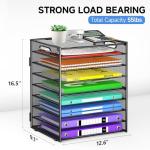 Cawukege 9 Tier Black Paper Organizer with Handle