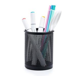 Black Mesh Pen and Pencil Holder for Desk