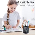 Black Mesh Pen and Pencil Holder for Desk