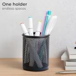 Black Mesh Pen and Pencil Holder for Desk