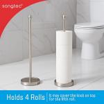 Floor Standing Toilet Paper Holder with Reserve