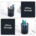 Black Mesh Pen and Pencil Holder for Desk