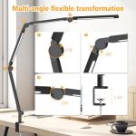 Adjustable LED Desk Lamp with Clamp for Home Office
