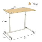 Tangkula Height Adjustable Mobile Standing Desk