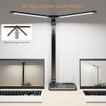 Woputne Dual Head LED Desk Lamp with USB