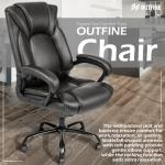 OUTFINE Ergonomic Executive Desk Chair in Black