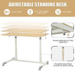 Tangkula Height Adjustable Mobile Standing Desk