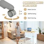 Tangkula Height Adjustable Mobile Standing Desk