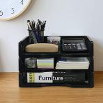Wekioger Stackable Plastic Paper Organizer Tray Set