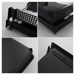 Wekioger Stackable Plastic Paper Organizer Tray Set