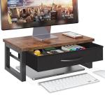 HEWORLIF Monitor Stand with Drawer and Storage