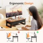 HEWORLIF Monitor Stand with Drawer and Storage